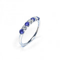 18ct White Gold Sapphire & Diamond Ring