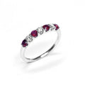 18ct White Gold Ruby & Diamond Ring