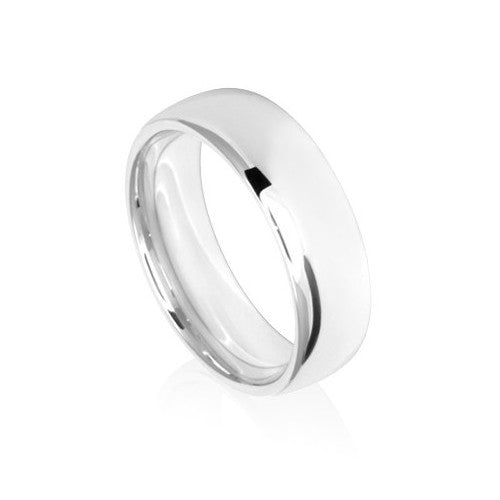 7mm Low Dome Comfort Fit Wedding Ring Band