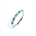 18ct White Gold Emerald & Diamond Ring