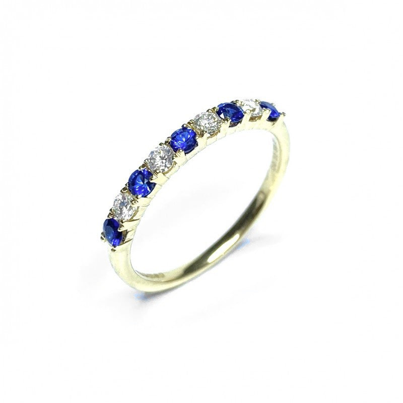 18ct Yellow Gold Sapphire & Diamond Ring