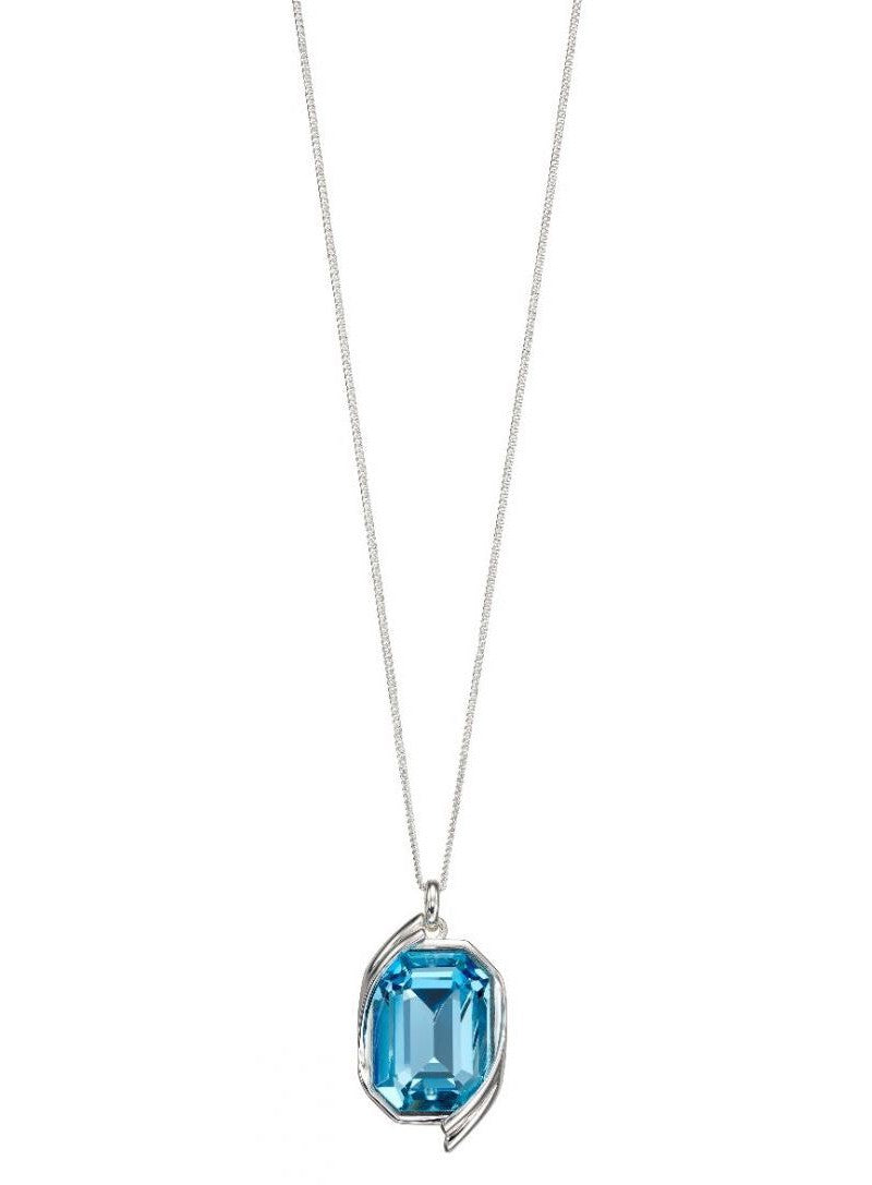 Silver Swarovski Ribbon Pendant