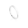 2.5mm White Gold Flat Court Wedding Ring Band