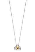 Yellow Silver And Gold Plated Bee Pendant