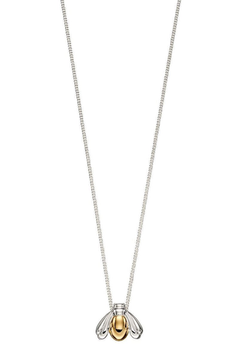 Yellow Silver And Gold Plated Bee Pendant