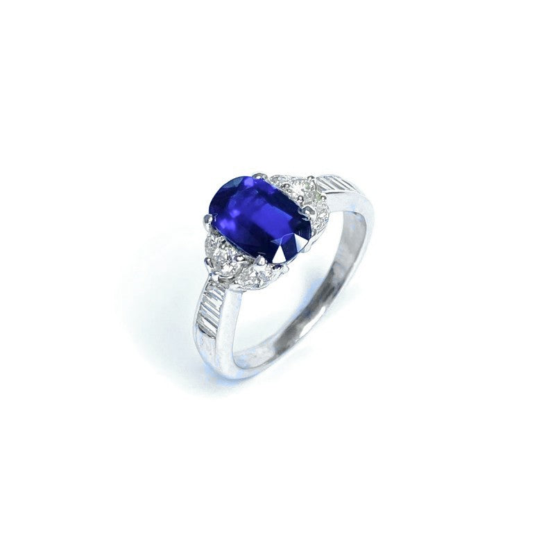 Second Hand Sapphire &amp; Diamond Ring in Platinum