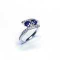 18ct White Gold Sapphire & Diamond Ring