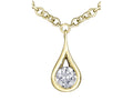 9ct Yellow Gold Diamond Pendant
