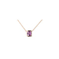 Silver With Rose Gold Gilding Amethyst Pendant