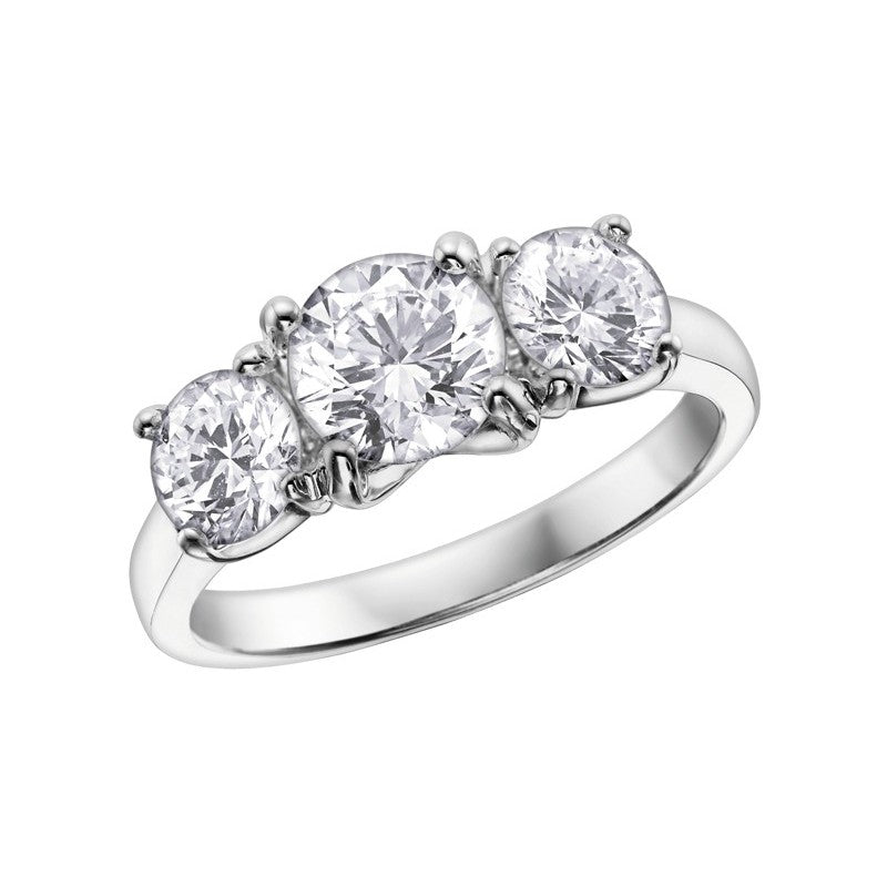 Platinum 3 Stone Diamond Ring