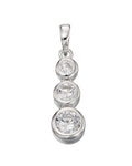 Triple Cubic Zirconia Drop Pendant