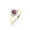 Second Hand Ruby &amp; Diamond Ring in 18ct Yellow Gold