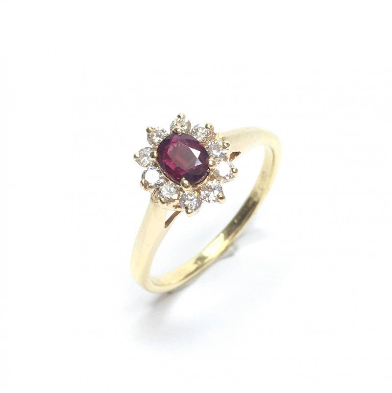 Second Hand Ruby &amp; Diamond Ring in 18ct Yellow Gold