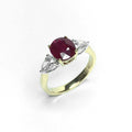 18ct Yellow Gold Ruby & Diamond Ring