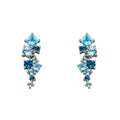 9ct White Gold Blue Topaz Earrings