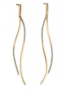 9ct Yellow Gold Diamond Earrings