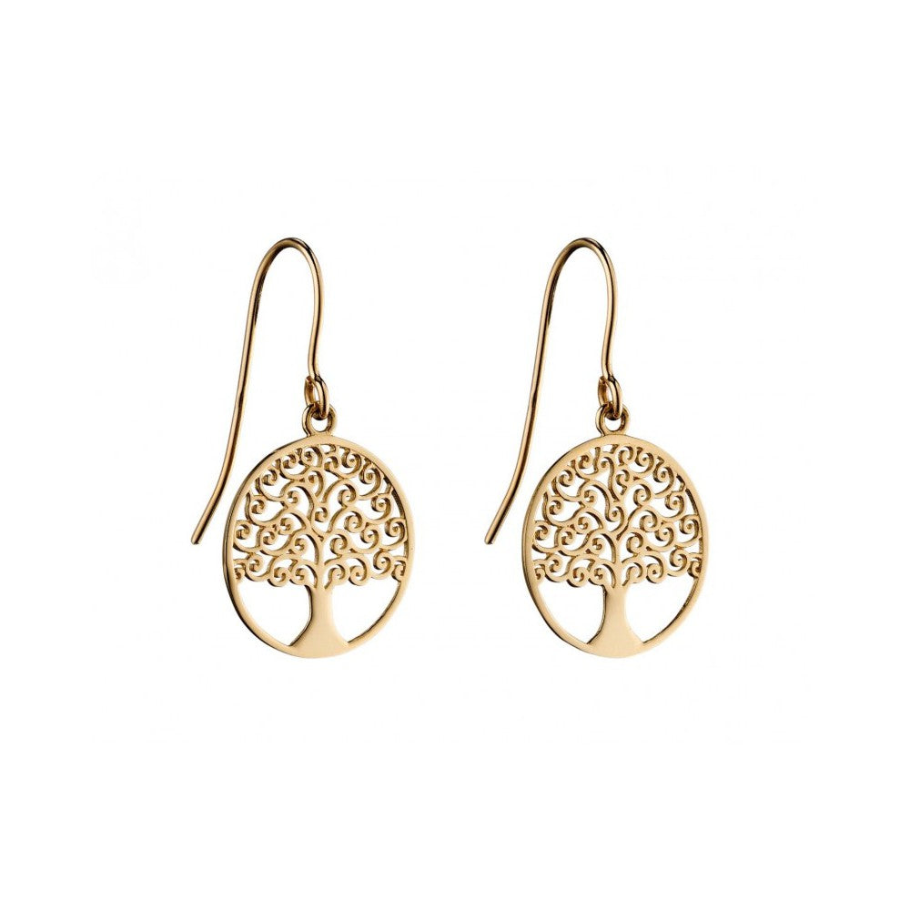 9ct Yellow Gold Tree Of Life Earrings
