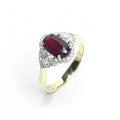 18ct Yellow Gold Ruby & Diamond Ring
