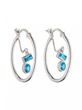 Silver Cubic Zirconia Hoop Earrings