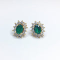 Second Hand Emerald &amp; Diamond Earrings