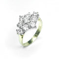 Second Hand Diamond Boat Cluster Ring in 18ct Yellow Gold